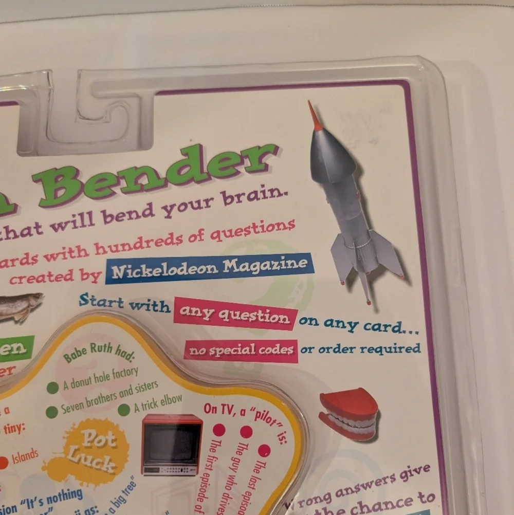Vintage 1995 Nickelodeon Brain Bender Trivia - Still In Original Packaging